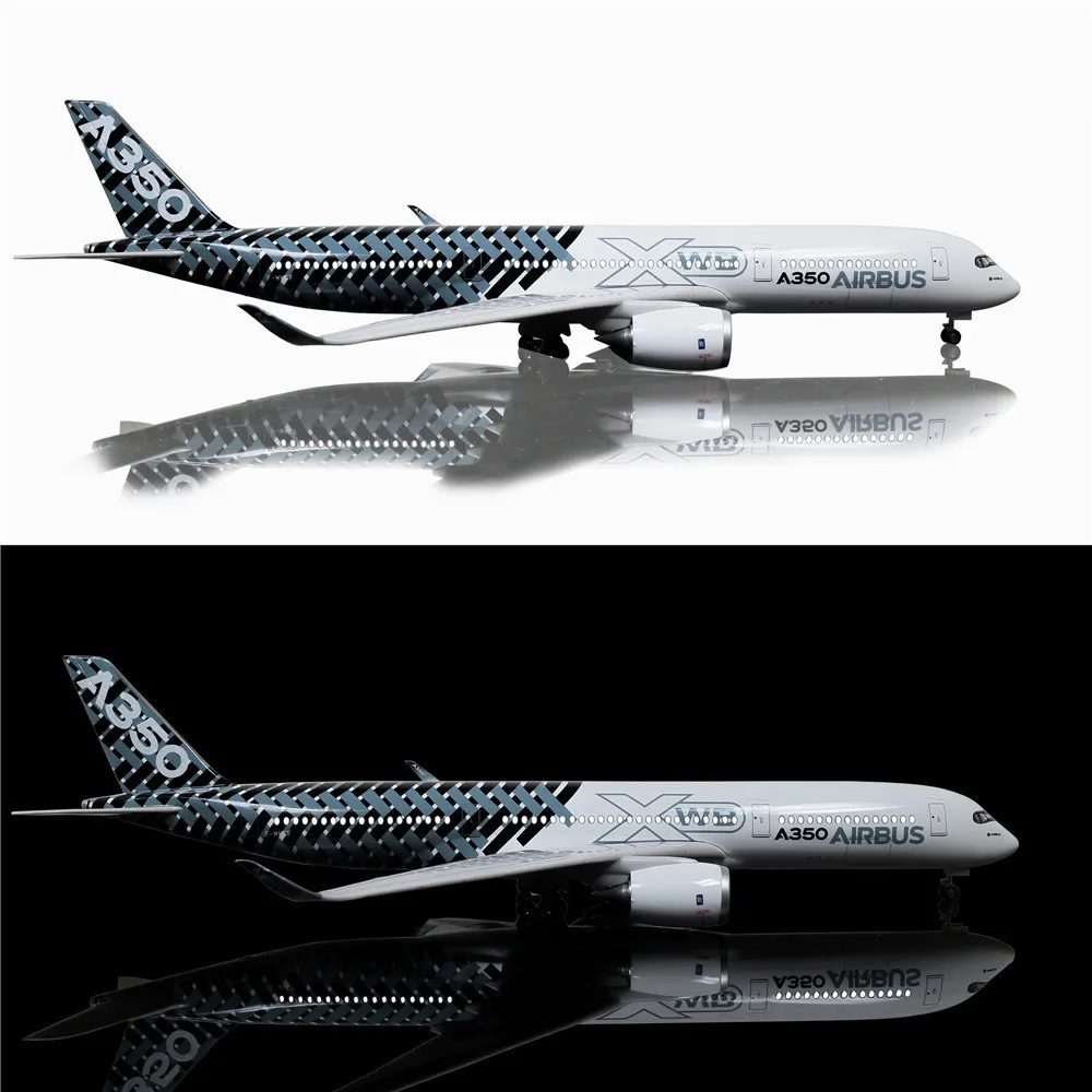 46 см 1:160 литая модель самолета Airbus A350 светодиодный светильник (Сенсорное или