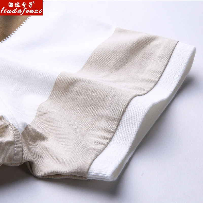 Летняя мужская футболка с коротким рукавом мерсеризованная хлопковая рубашка