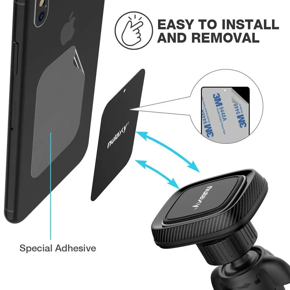 Автомобильный держатель для телефона Nulaxy iPhone 8X7 Air Vent подставка 360 Вращение