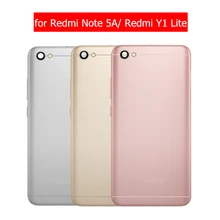 Для Xiaomi Redmi Примечание 5A 2GB батарея задняя крышка корпус ПК Дверь камера Стекло объектив Запасные части