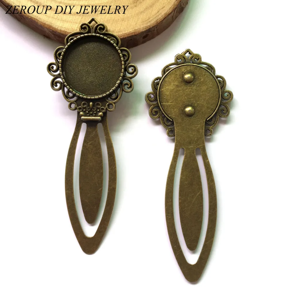 3 шт./лот 20 мм круглый кабошон с античным бронзовым покрытием Закладка лоток