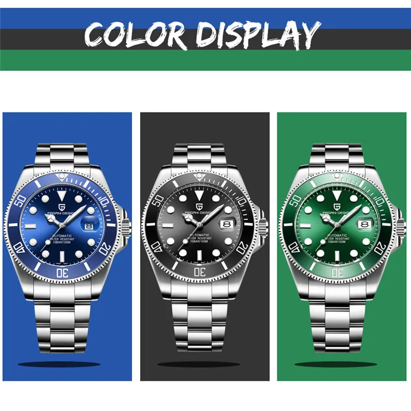 Часы PAGANI Design мужские механические брендовые роскошные водонепроницаемые