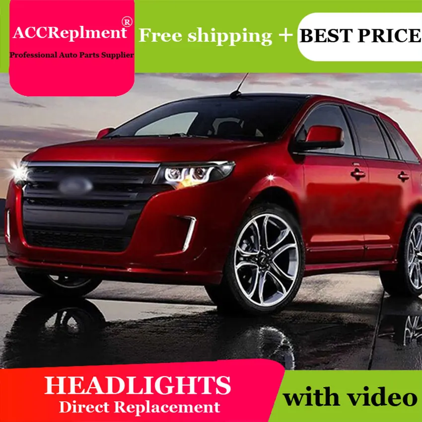 Авто. PRO для FORD EDGE светодиодный фары 2011 2014 bi xenon объектив двойной U DRL H7 головные