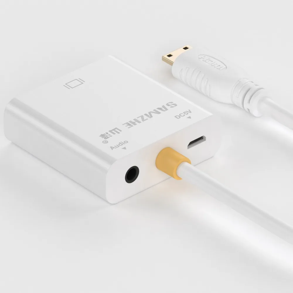 SAMZHE 1080 P активный мини HDMI к VGA конвертер мужчин и женщин кабель адаптер