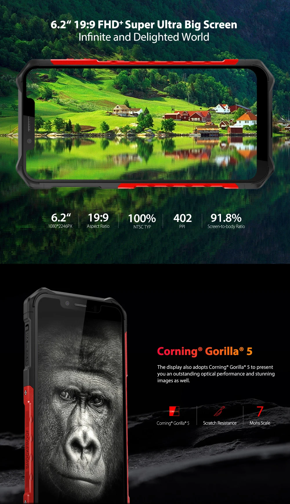 Ulefone Armor 6 IP68 водонепроницаемый мобильный телефон Android 8,1 Helio P60 Octa Core 6GB 128GB Face ID NFC IP69K прочный смартфон