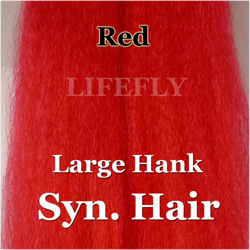 Красный цвет/большое количество синтетических волос супер волосы вязание мушек