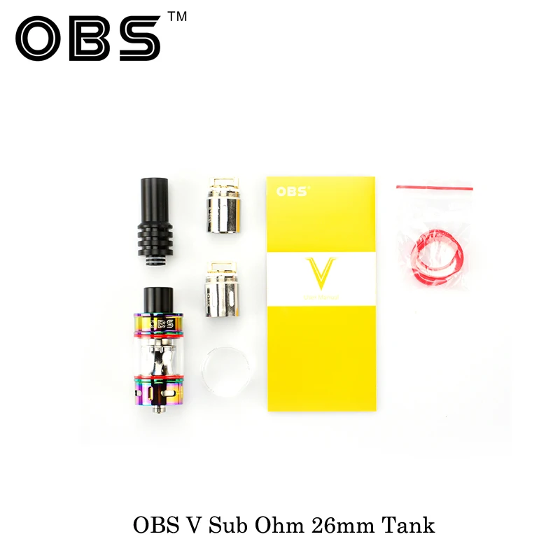 100% оригинальная электронная сигарета OBS V Бак 6 мл емкость Vtank атомайзер боковая