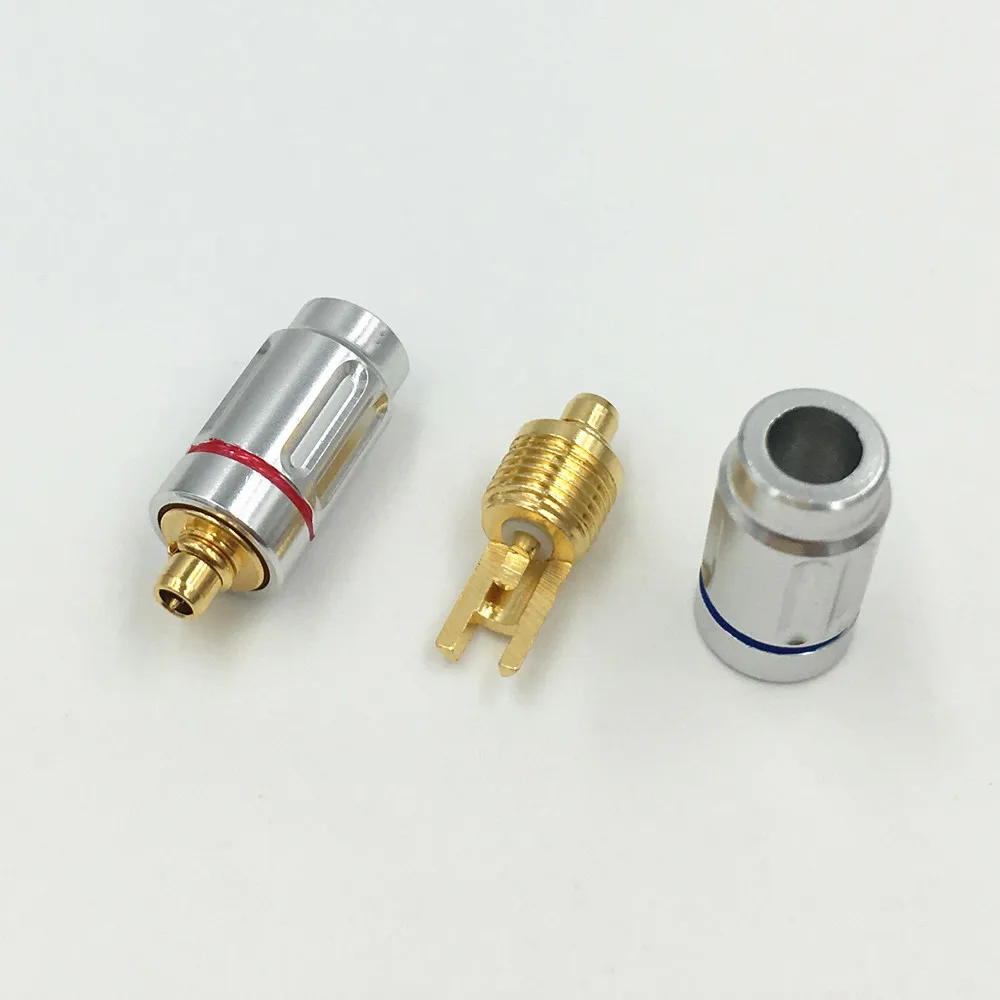 1 пара MMCX штекер позолоченный разъем для наушников Shure ED5 SE535 прямой формы DIY
