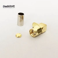10pcs new rf sma male right angle connector crimp for lmr195 wholesale wire connector