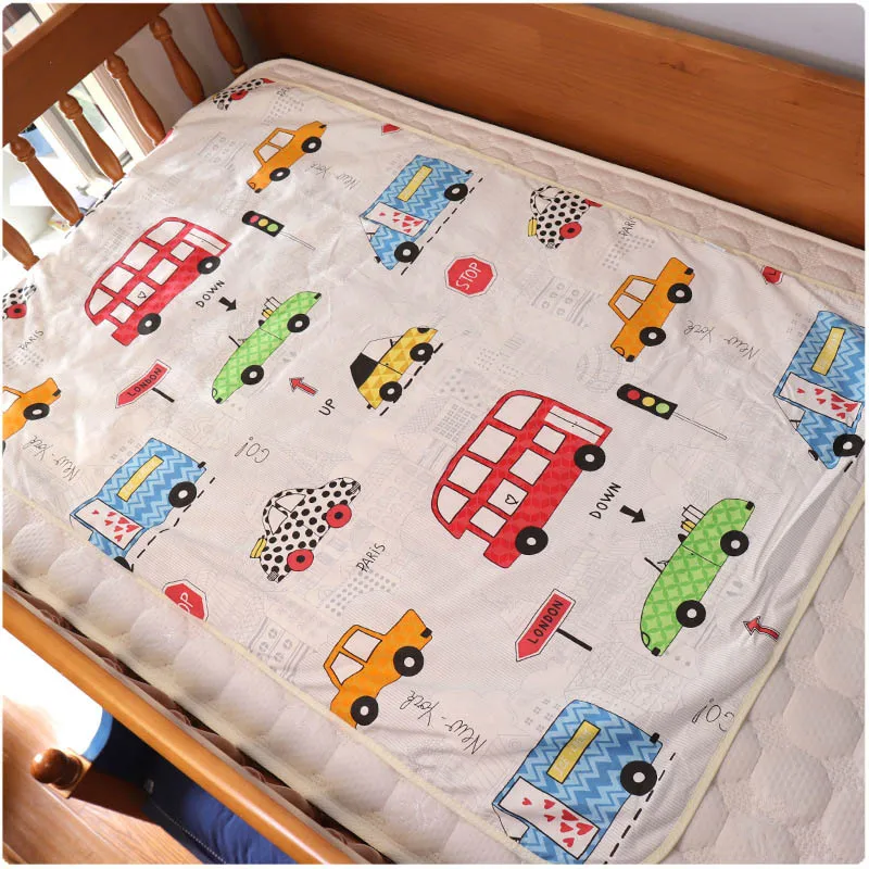 75x120 cm Car Пеленки для путешествий, пеленки, пеленальный коврик 75*120 см/60*90 см, моющиеся пеленки для новорожденных, пеленки, коврик, моча, изоляционный лист, матрас для малышей - Цвет: 75x120 cm Car