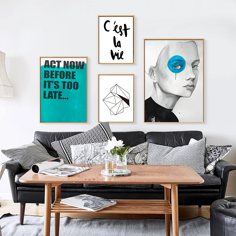 Скандинавский минималистичный креативный Рисунок Фигуры Картина на холсте