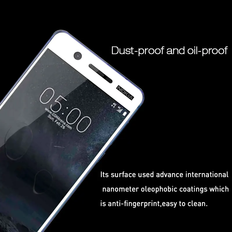 Защитная пленка для экрана телефона Nokia 5 полное покрытие закаленное стекло Nokia5