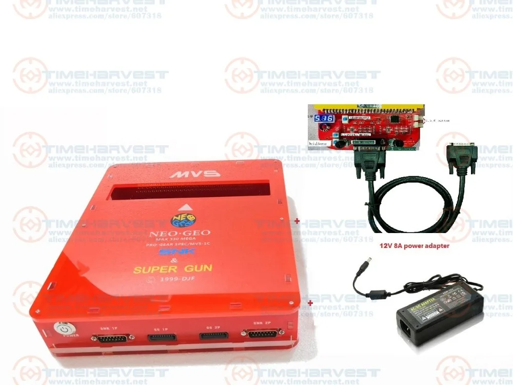 Новое поступление 2 в 1 CBOX MVS SNK NEOGEO CMVS+ JAMMA CBOX конвертер с адаптером питания для 161 в 1 игровой картридж и коробка Pandora