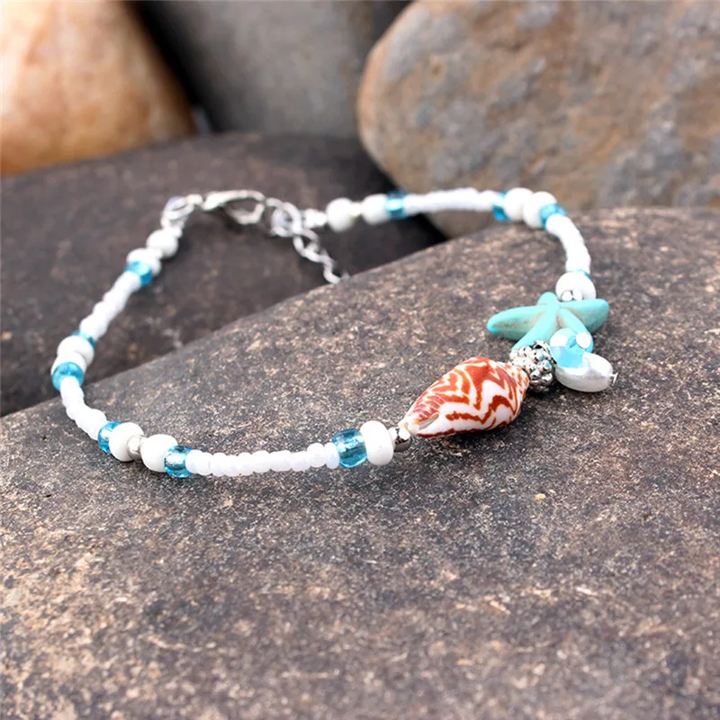 Модные богемные браслеты с имитацией жемчуга морская звезда для женщин летние