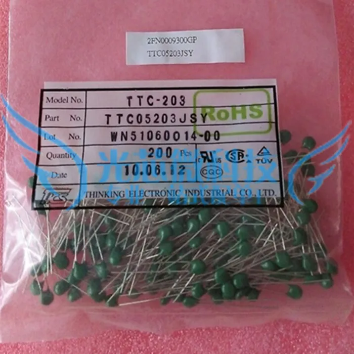 Новинка и оригинал 200 шт. NTC TTC203 TTC05203 20K 5 мм флуоресцентный термистор TKS |