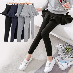 Леггинсы с юбкой с оборками для девочек 6-12 лет