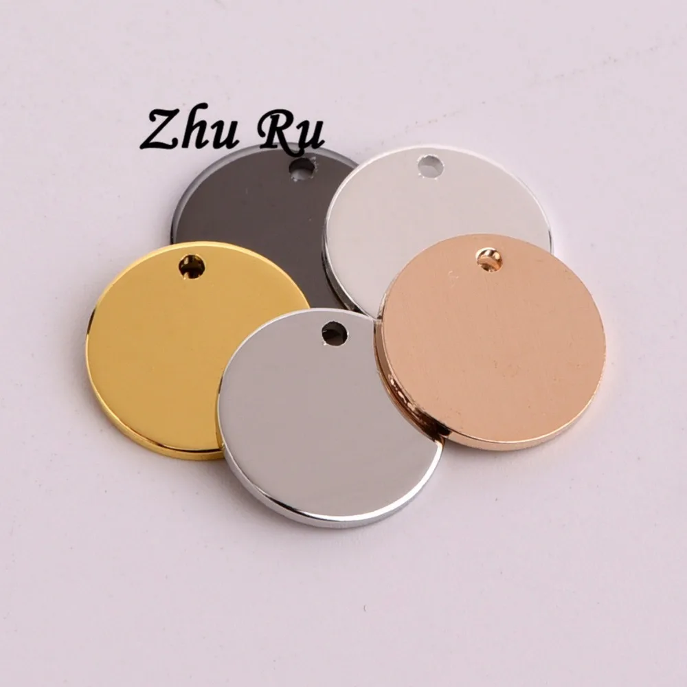 Круглый диск ZHU RU 20 шт./лот 12 мм медный с логотипом annulus форма монет для