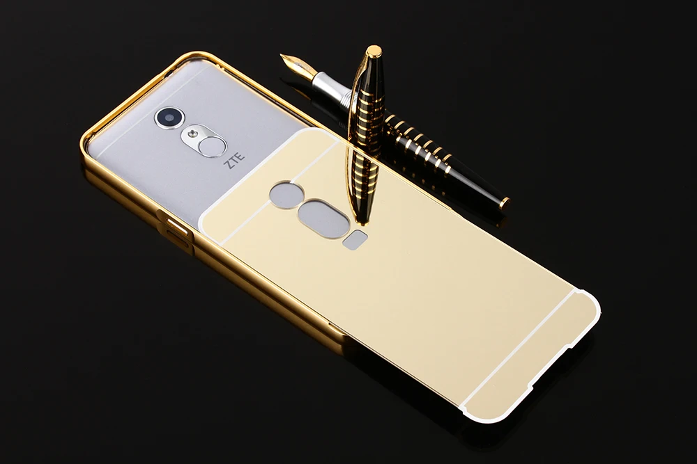 Роскошные зеркальные чехлы из розового золота для zte Blade A910, алюминиевая металлическая рамка, задняя крышка для zte A910