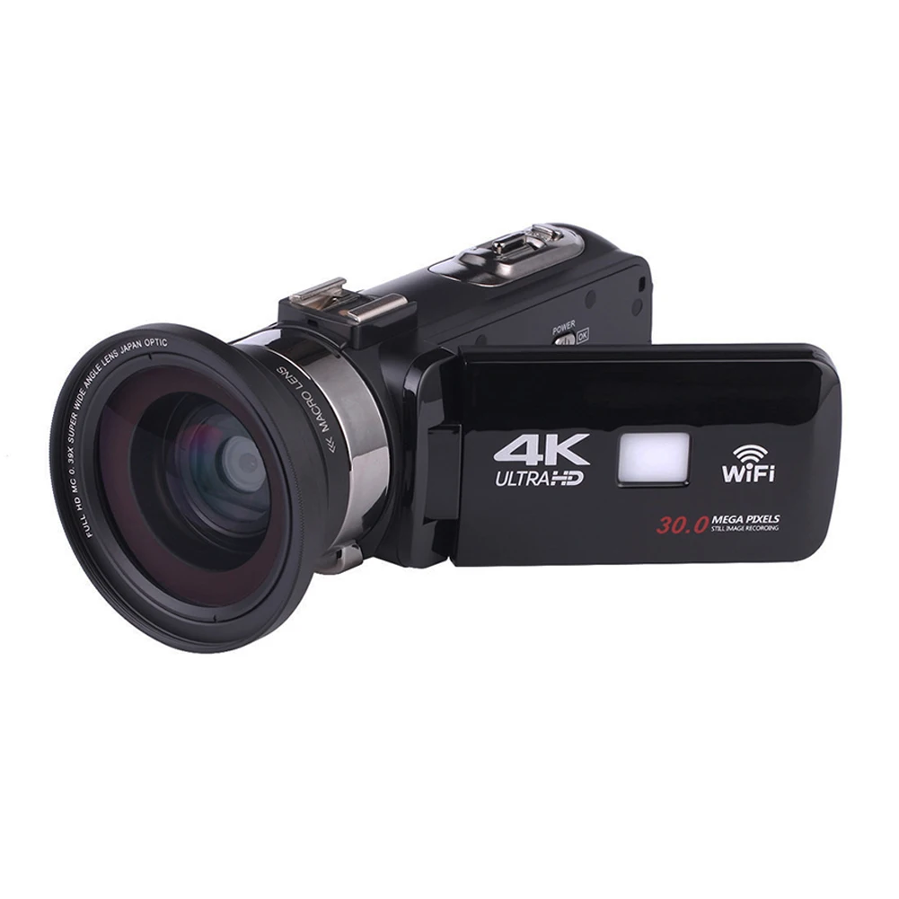 Профессиональная 4K WiFi Ultra HD 1080P Цифровая видеокамера DV с объективом + микрофоном