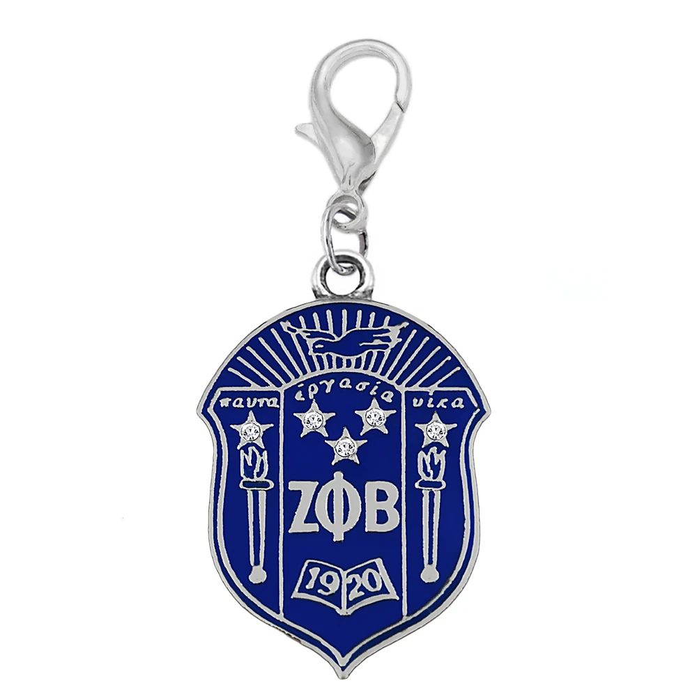Модная эмалированная металлическая греческая буква общества ZETA PHI BETA sorority значок