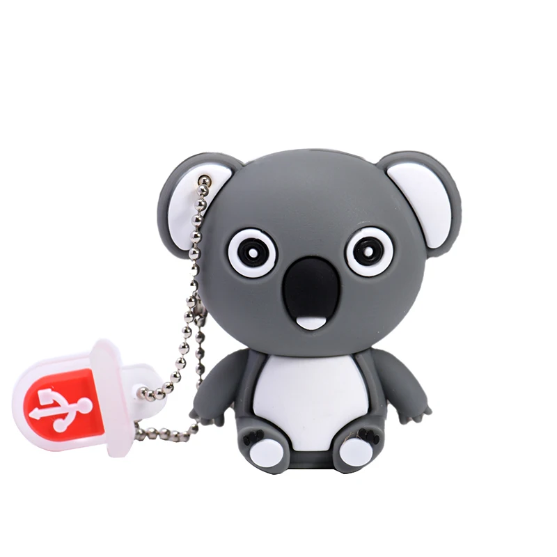 Gray JASTER USB 2,0 милый коала Usb флеш-накопитель милые Usb флешки 4 ГБ 8 ГБ 16 ГБ 32 ГБ Clef Usb ручки игрушки подарок - Цвет: Gray