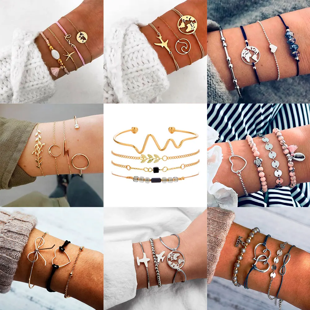 30 стилей микс черепаха сердце жемчуг волна любовь кристалл мрамор шарм браслеты