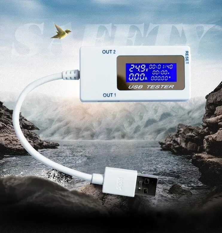 10 в 1 двойной USB Тестер DC Цифровой вольтметр amperimetro измеритель переменного