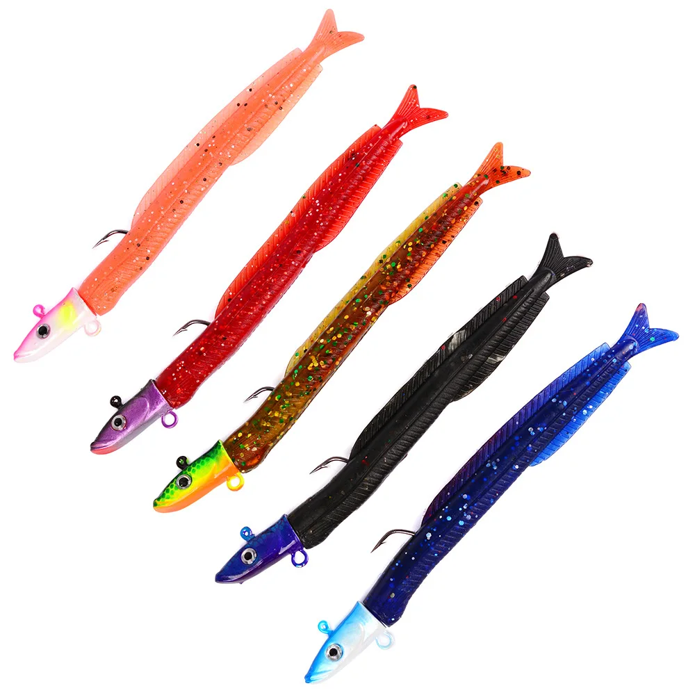1 шт. мягкие приманки с металлической Jig Head свинцовые 12 8 см/14g балансировки