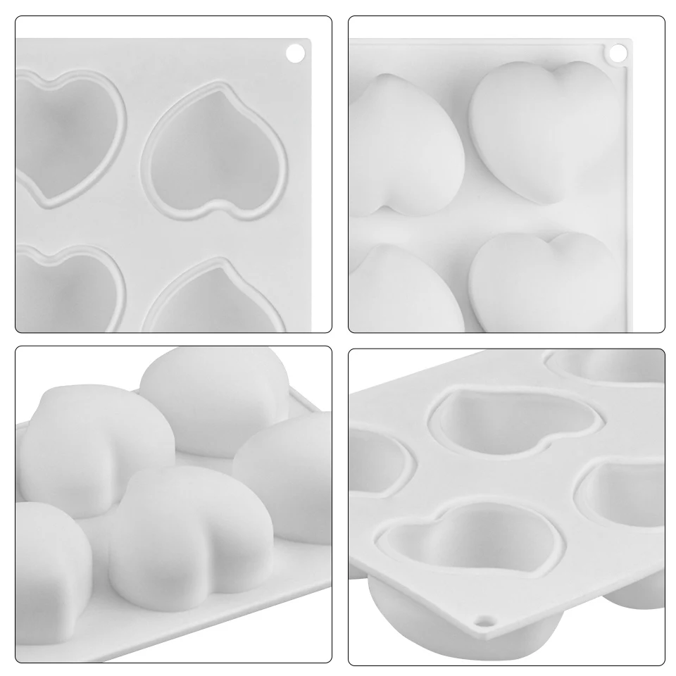 Силиконовая форма в форме сердца для торта шоколада десерта мусса инструмент