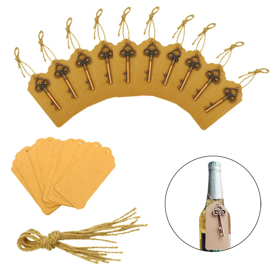 Basedidea 50 упаковок открывалка для бутылок с бирками свадебных торжеств Украшение