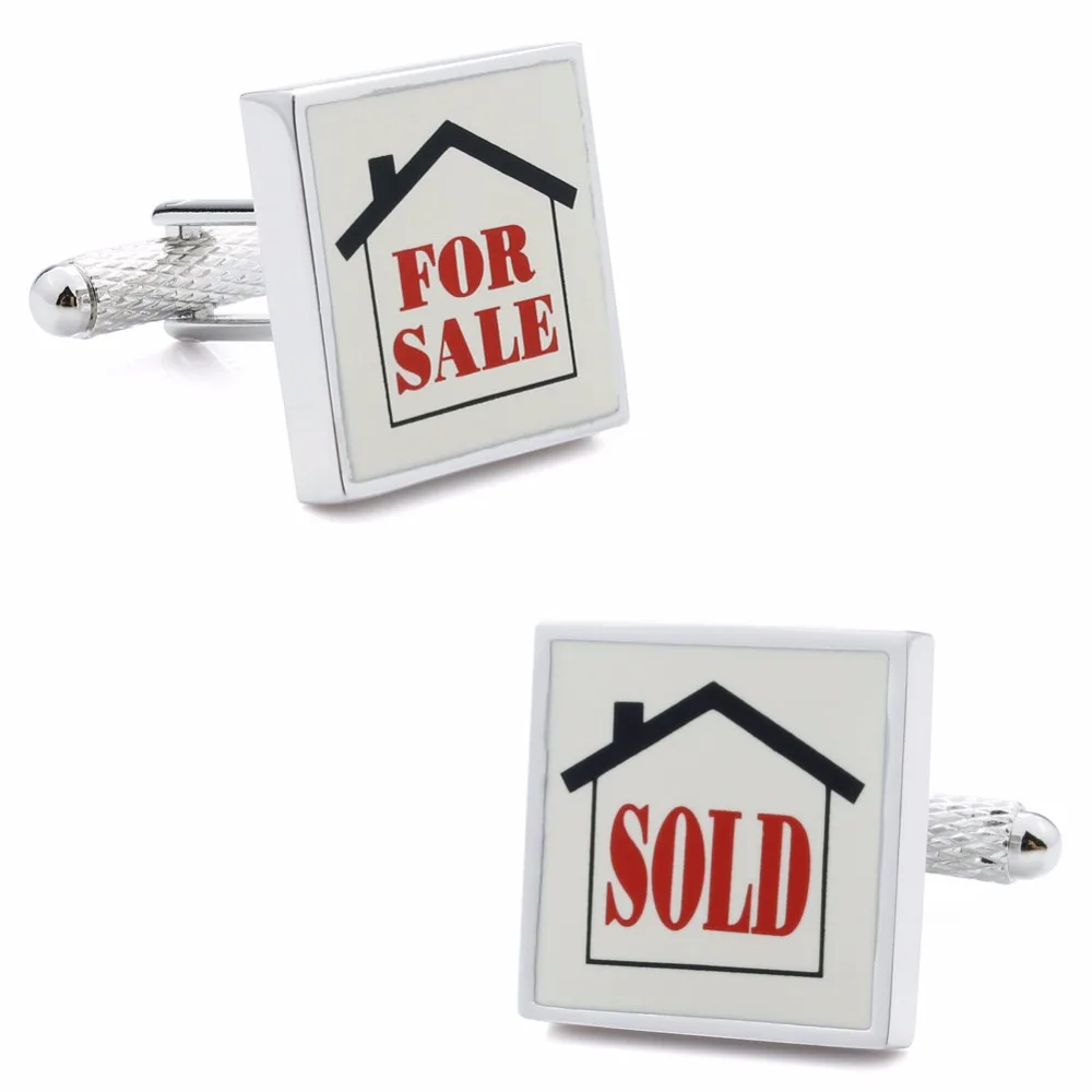 HAWSON Красная эмаль запонки для мужчин французская рубашка квадратные слова