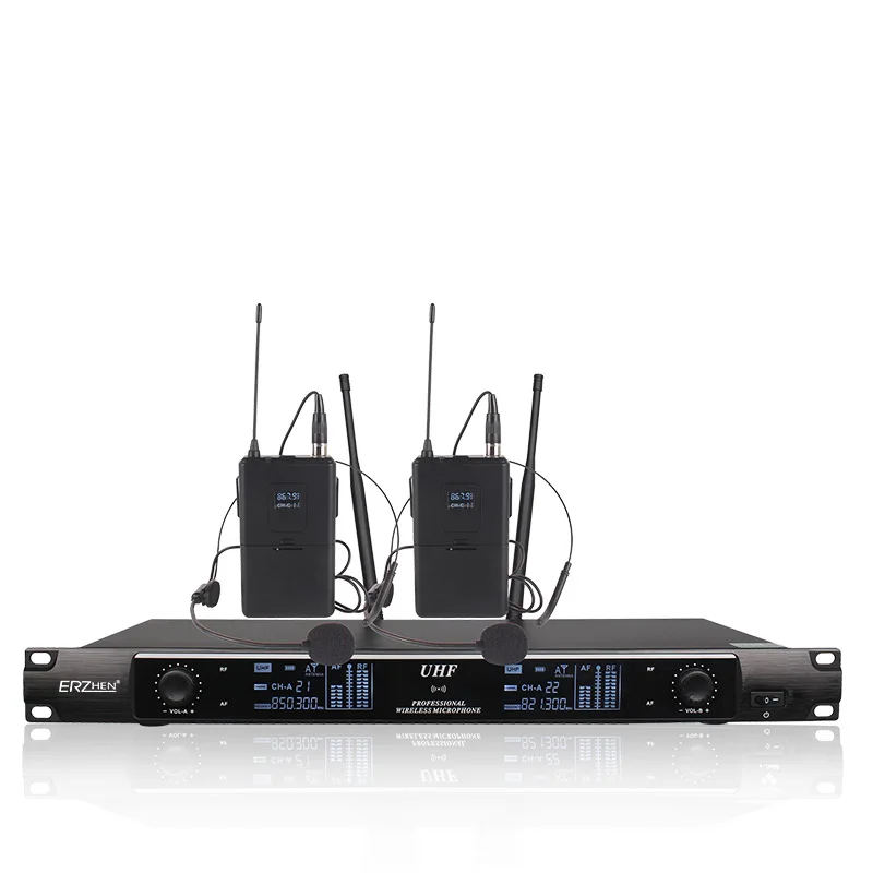 Беспроводной микрофон X-2600 профессиональный 2 канала UHF ручной для сцены караоке