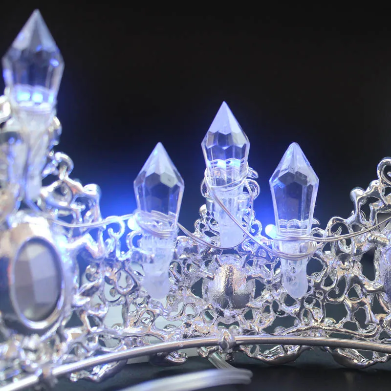 Женская большая диадема в стиле барокко Хрустальный цветочный головной убор