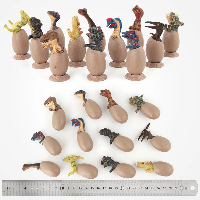 

Jurassic Semi Hatched Dinosaur Egg Model Hatching Dinosaur Egg Model Toys with Pedestal for Kids Birthday Gift