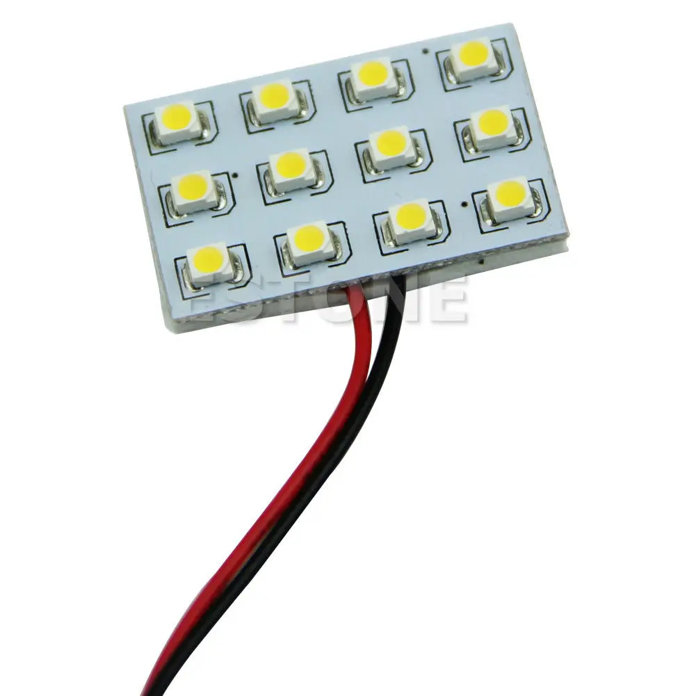Новый 12 светодиодный 3528 SMD теплый белый светильник для салона автомобиля