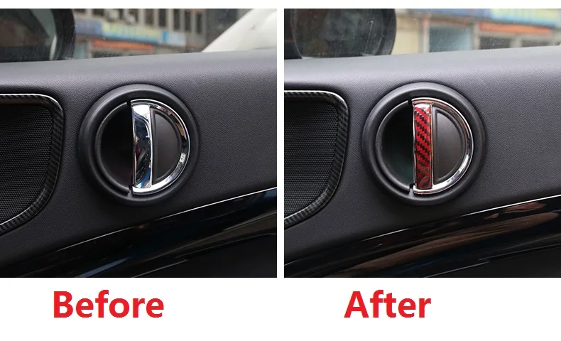 Углеродного волокна салона наклейка для дверной ручки для Mini Cooper F54 F55 F56 F60 R55 R56 R60 R61 Средства для укладки волос