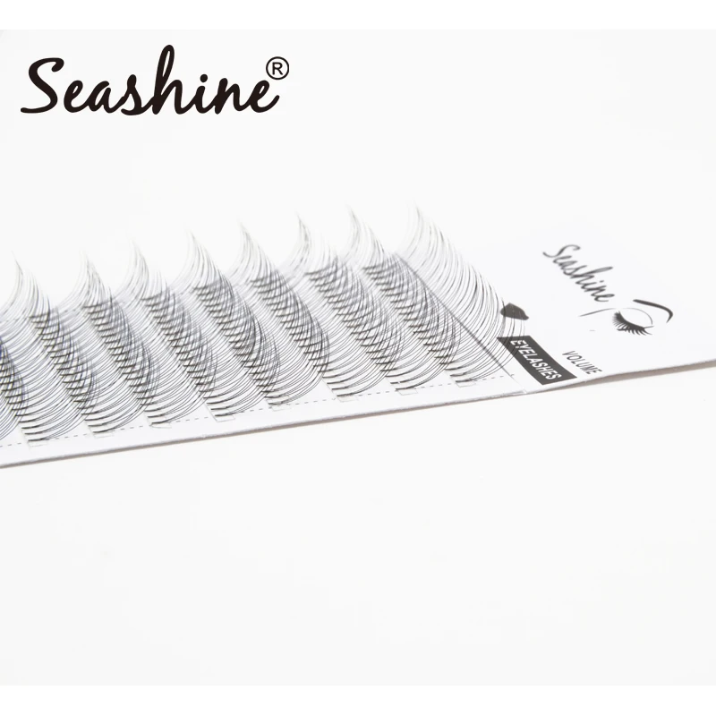 SeashineBeauty корейские шелковые 3D готовые вееры объемные ресницы с коротким стержнем