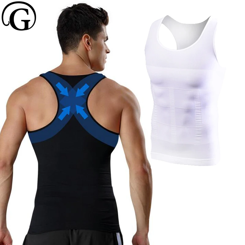 Men Body Shaper Corset Posture Corrector Tops Slimming Waist Trainer Supportor Gynecomastia Sleeveless Vest Prayger|Корректирующее