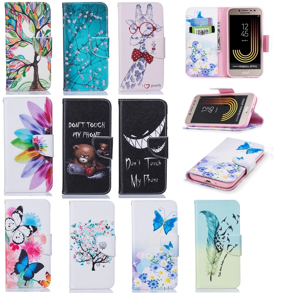 Милый чехол с медведем и бабочкой для Samsung Galaxy J2 Pro 2018 S9 Plus J4 J6 A6 A7 A750 Etui Hoesjes|Бамперы|