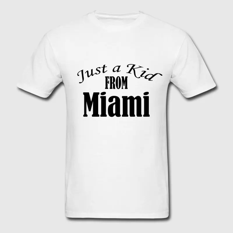 Трикотажные Для мужчин футболка Тонкий просто парень из Майами S-3xl уличная Camisetas