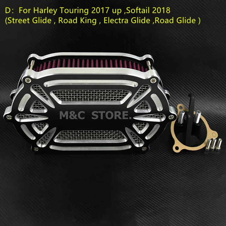 D Мотоцикл воздушный фильтр очиститель воздуха Красный Наборы для Harley XL Sportster 04-19 Dyna 00-17 Touring Street Glide Road Glide Dyna Softail - Цвет: D