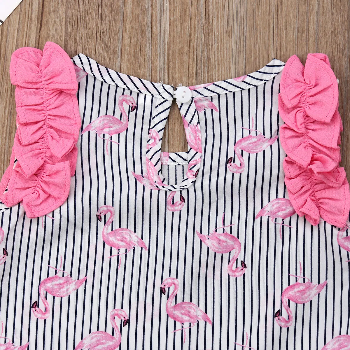 Милый комплект летней одежды из 2 предметов для маленьких девочек топ без рукавов