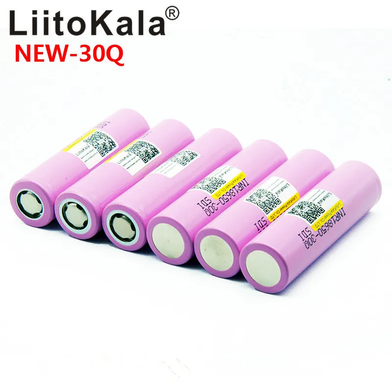 Liitokala 100% Новые оригинальные литий ионные аккумуляторы INR 18650 30q 3 7 В 3000