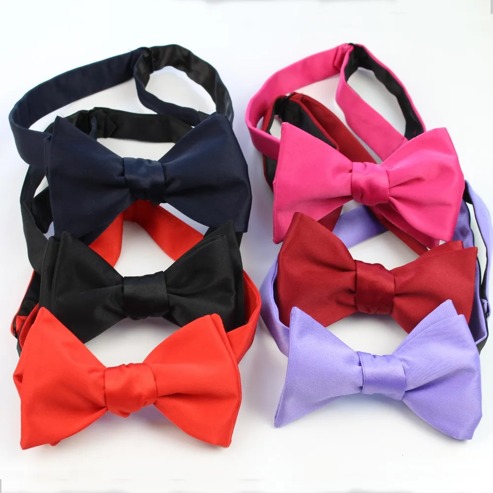Однотонный тёмный галстук бабочка из полиэстера и шелка|handmade bowtie|self bowtiebowtie self |