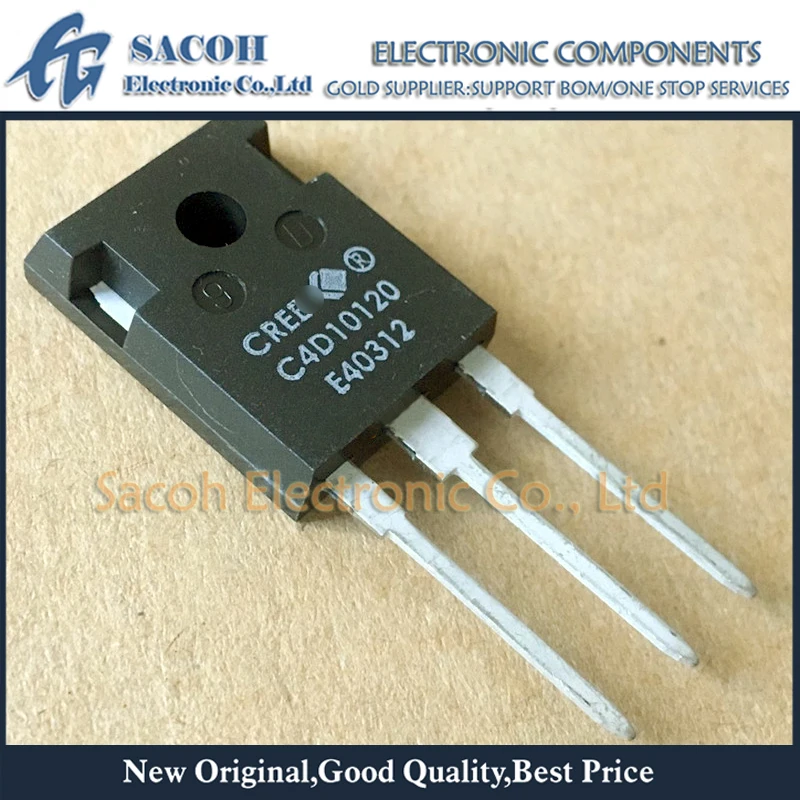 

New Original 5PCS/Lot C4D10120D C4D10120 or C2D10120D C2D10120 TO-247 10A 1200V Sic Silicon Carbide Schottky Diode