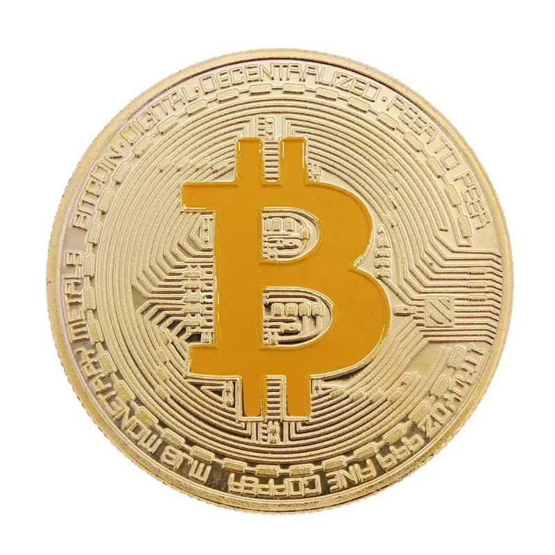 Позолоченные памятные монеты биткоины Коллекционная художественная коллекция сувенир