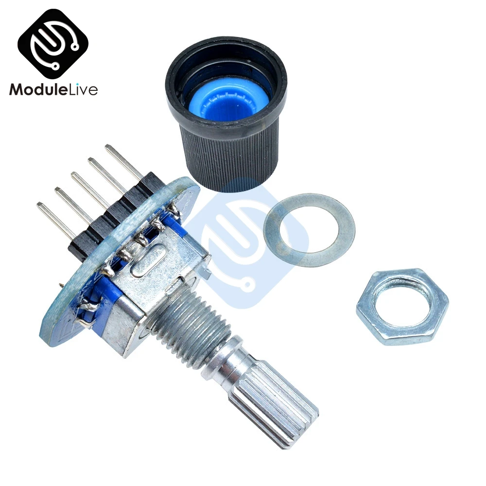 5 шт. вращающаяся рукоятка потенциометра штекер поворотная плата энкодера