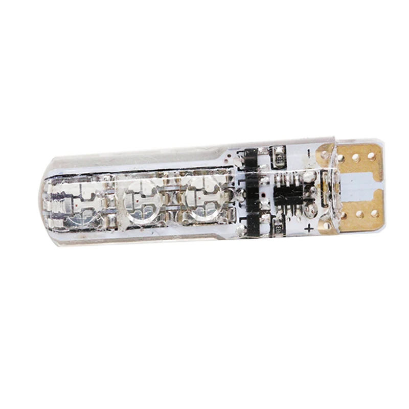 SUNKIA 2 шт./компл. T10-6SMD RGB светодиодный автомобильный светильник с пультом дистанционного управления(без батареи) Зазор сигнала ширина стояночный светильник