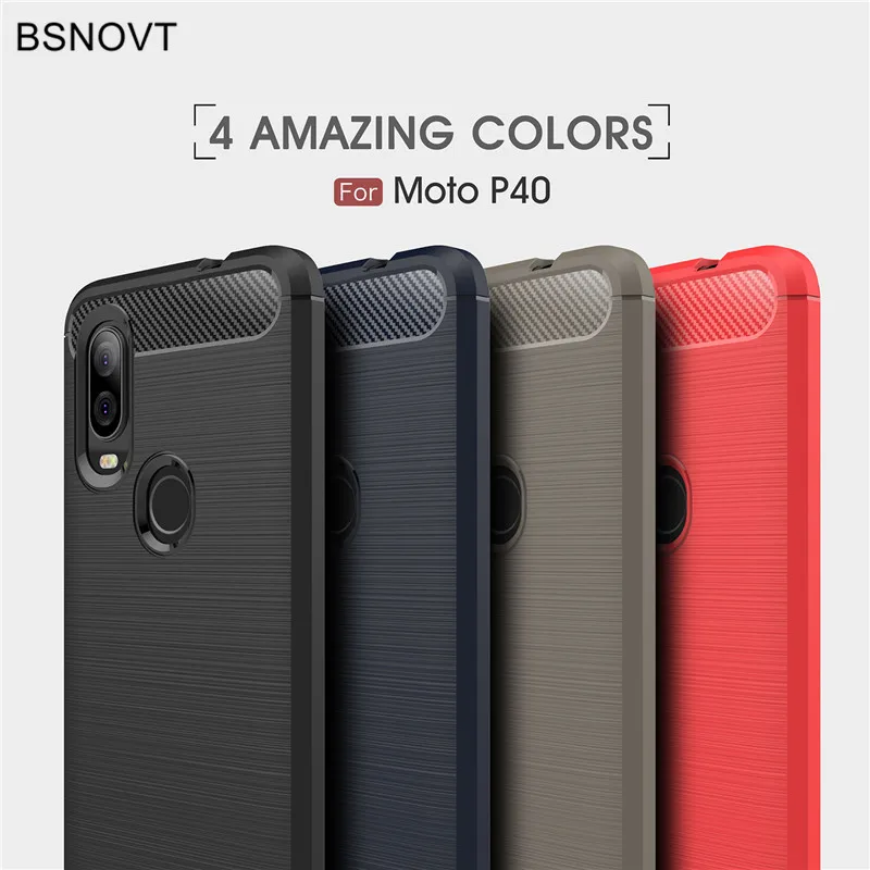 For Moto P40 Case Soft Silicone Anti-knock Bumper Cover Motorola Funda |