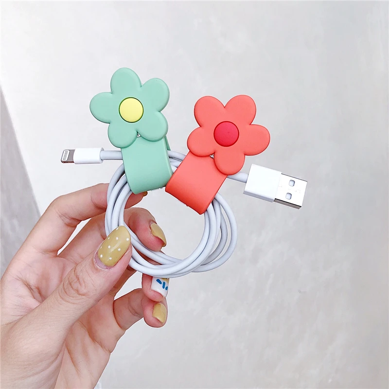 Мультяшный органайзер для кабеля держатель наушников iPhone Samsung MP3 USB | Электроника